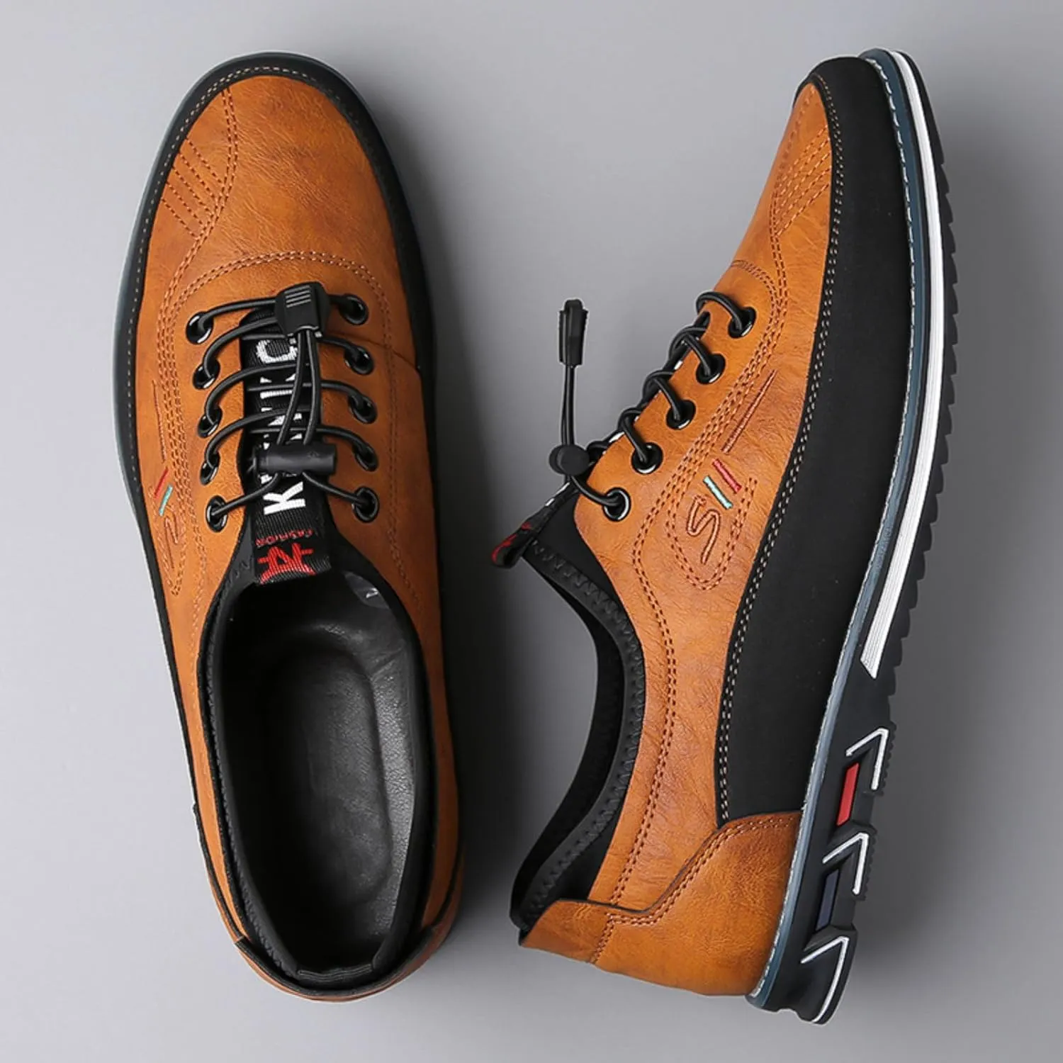 Men's Casual Business Lace-Up Oxford Shoes Slip-On Leather Working Walking Flat Loafers Office Party Dress Shoes