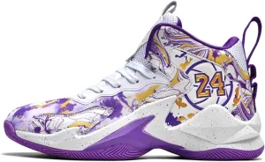 Men's High Top Basketball Shoes are Breathable and Lightweight Court Sports Shoes Suitable for Indoor/Outdoor Games