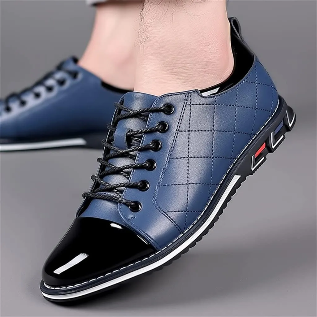 Mens Lace-up Sneakers Business Loafers Casual Shoes Comfort Walking for Male Work Office Dress Leather Slip-on Fashion Driving Loafer