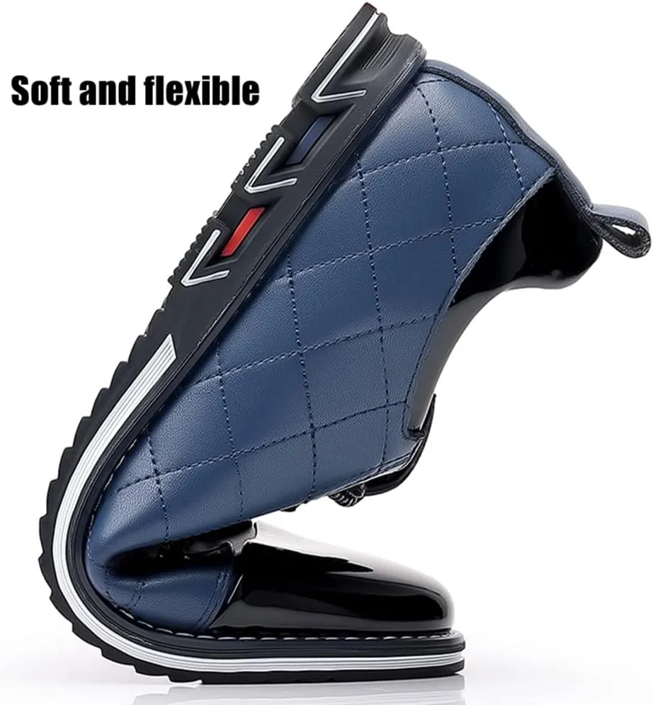 Mens Lace-up Sneakers Business Loafers Casual Shoes Comfort Walking for Male Work Office Dress Leather Slip-on Fashion Driving Loafer