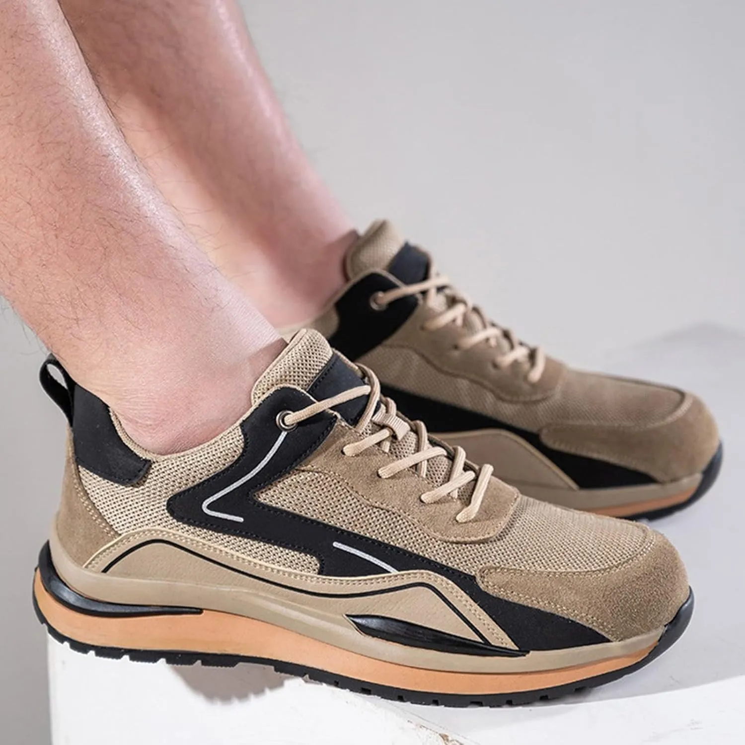 Mens Slip On Walking Shoes Non Slip Running Shoes Lightweight Workout Shoes Breathable Mesh Fashion Casual Sneakers