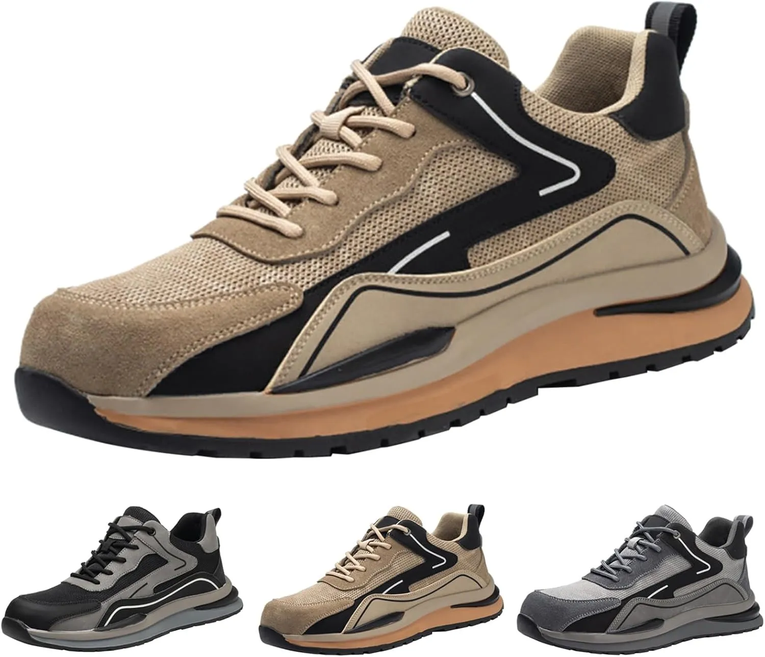 Mens Slip On Walking Shoes Non Slip Running Shoes Lightweight Workout Shoes Breathable Mesh Fashion Casual Sneakers