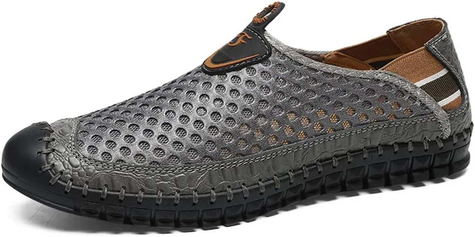 Men's Water Shoes Mesh Casual Walking Shoes Slip-On Loafers