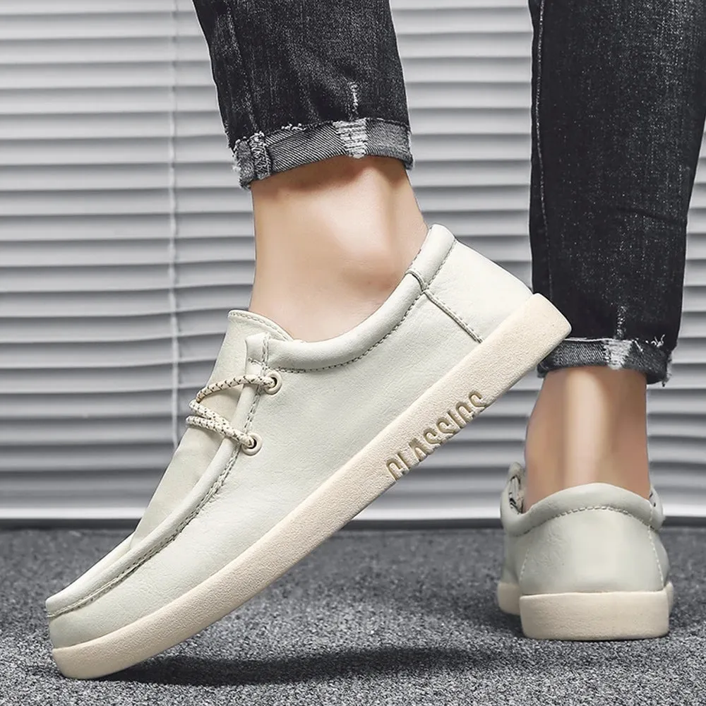 Mens White Boat Shoes