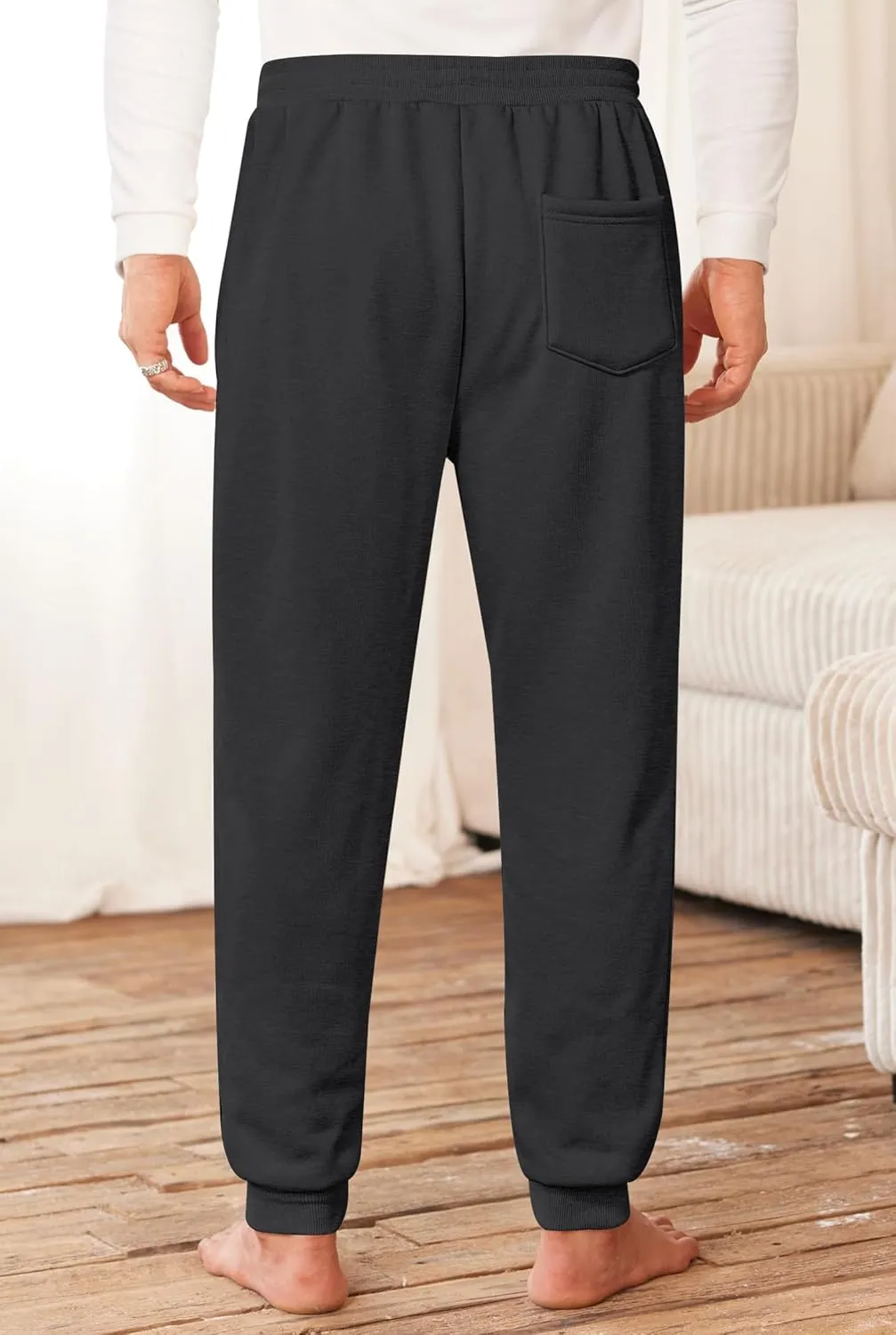 Men's Winter Fleece Joggers Sherpa Lined Sweatpants Active Running Outdoor Pants S-XXL