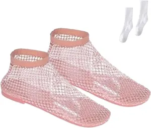 Mesh Ballet Flats for Women, Ultra Comfortable Shiny Gem Mesh Flats, Glittery Stretchy Net Shoes for Women