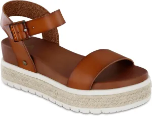 MIA Shoes Kiera Womens Platform Sandals, Espadrille Raffia Sole