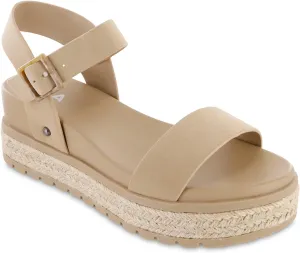 MIA Shoes Kiera Womens Platform Sandals, Espadrille Raffia Sole