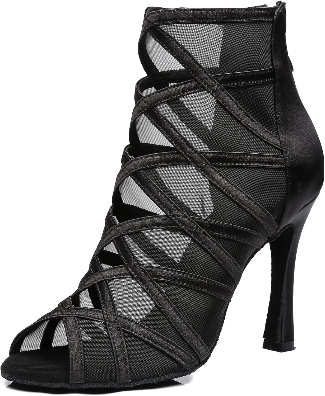 Minishion Dancing Boots Women Latin Ballroom Ankle Dance Shoes Sommer Evening Wedding Party Heeded Sandals