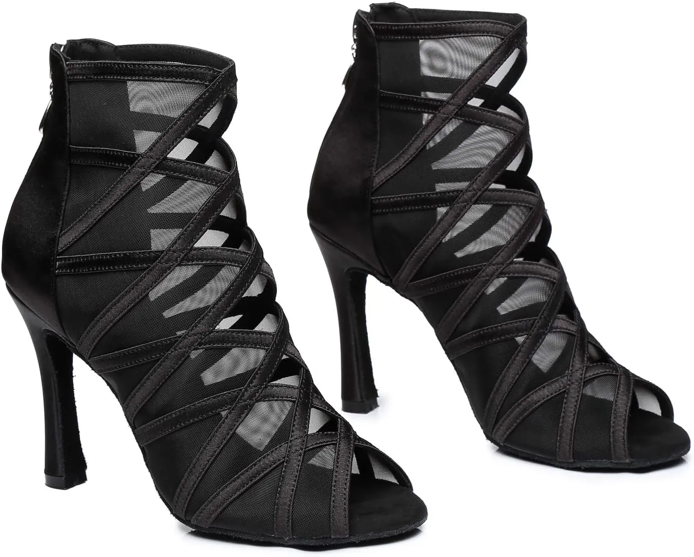 Minishion Dancing Boots Women Latin Ballroom Ankle Dance Shoes Sommer Evening Wedding Party Heeded Sandals