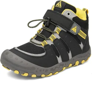 Mishansha Unisex-Child Outdoor Ankle Hiking Boots Boys Girls Trekking Walking Shoes with Hook and Loop