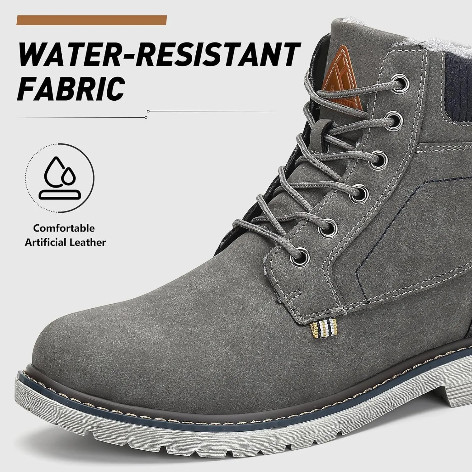 Mishansha Winter Boots for Men Women Waterproof Snow Boots Warm Lined Non Slip Hiking Boot