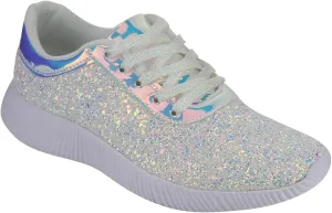 Nature Breeze Rosemarie-01 Womens Metallic Sparkling Bling Glitter Bomb Fashion Sneaker