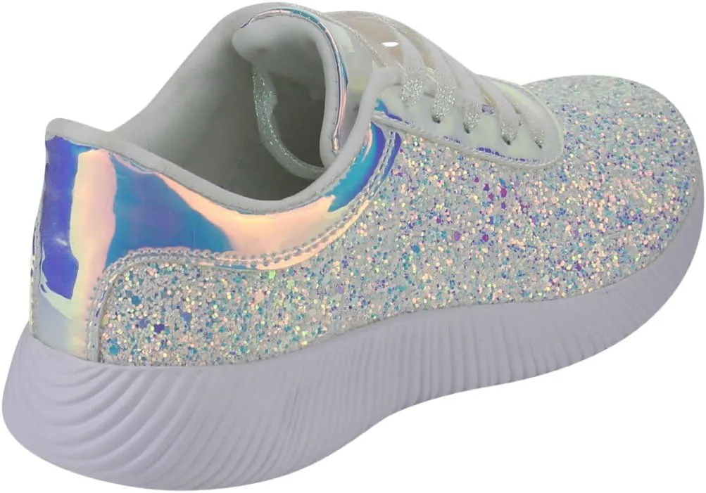Nature Breeze Rosemarie-01 Womens Metallic Sparkling Bling Glitter Bomb Fashion Sneaker