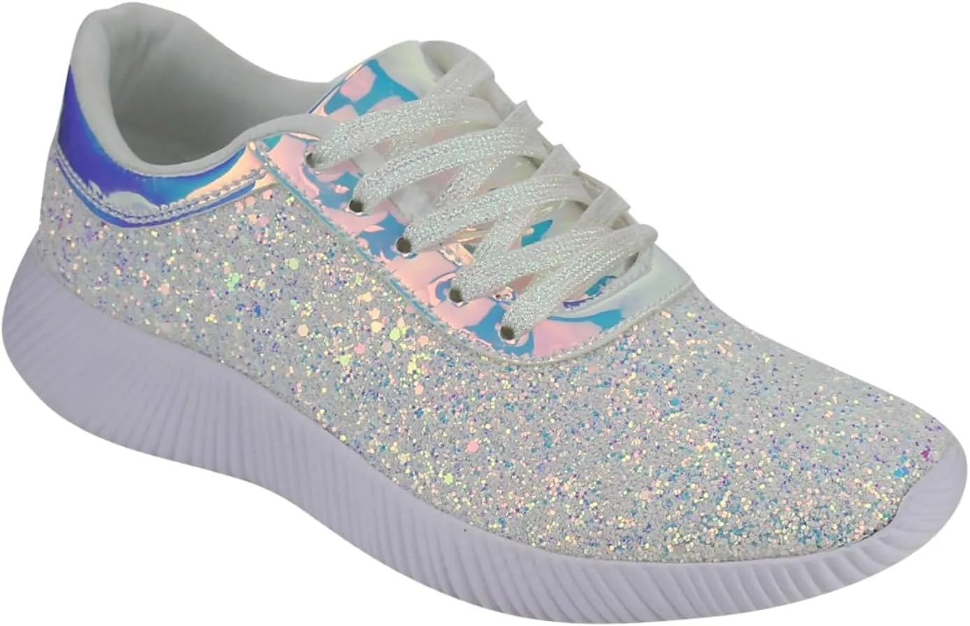 Nature Breeze Rosemarie-01 Womens Metallic Sparkling Bling Glitter Bomb Fashion Sneaker