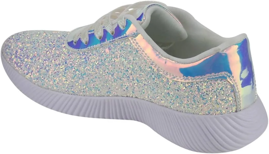 Nature Breeze Rosemarie-01 Womens Metallic Sparkling Bling Glitter Bomb Fashion Sneaker