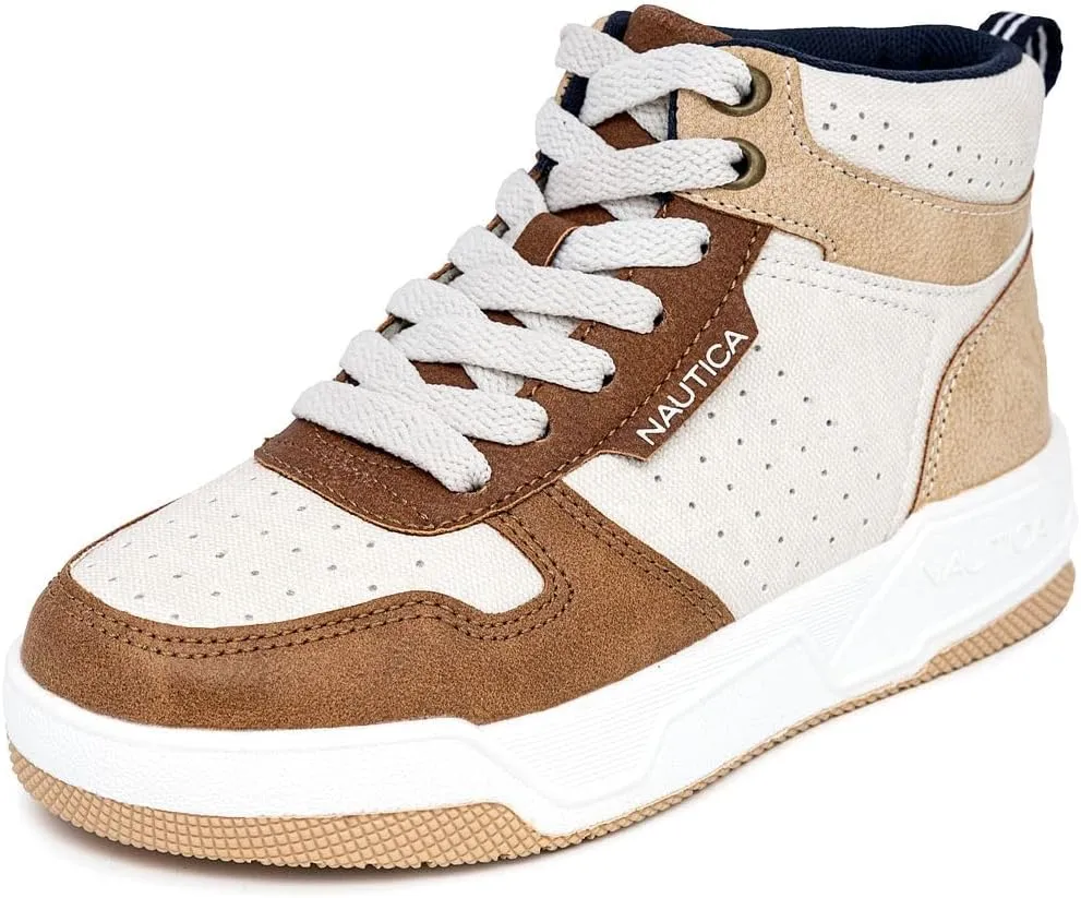 Nautica Kids Sneaker: Lace-Up Fashion Shoe with Boot-Like High Top Design for Boys and Girls (Big Kid/Little Kid Sizes) - Horizon