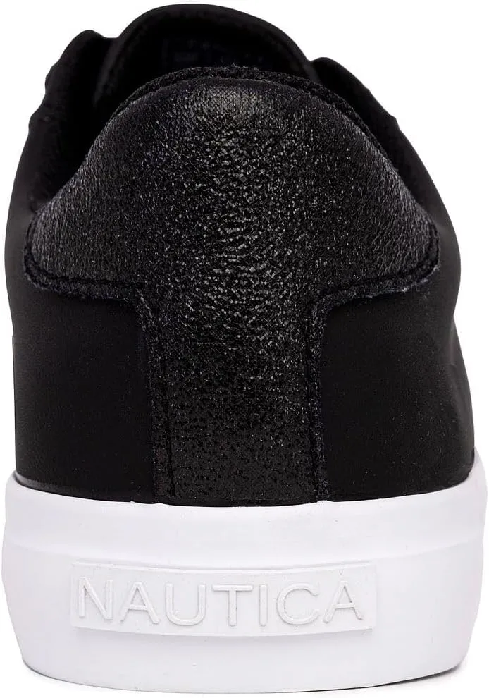 Nautica Women's Fashion Court Sneakers - Lace-Up Casual Tennis Shoes for Ladies