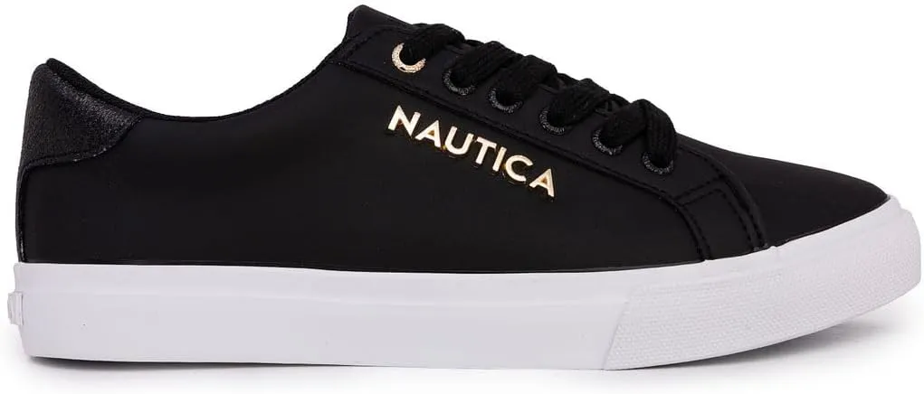 Nautica Women's Fashion Court Sneakers - Lace-Up Casual Tennis Shoes for Ladies