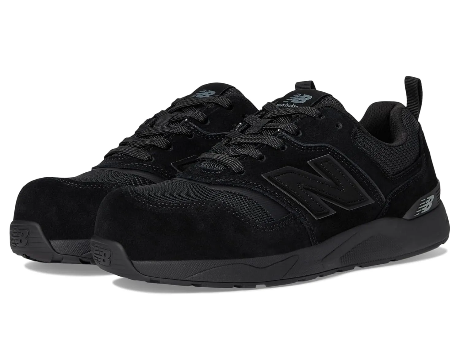New Balance Men's Elite Lite Static Dissipative Medium Composite Toe, Industrial Work Shoe Lightweight & Slip Resistant, Black/Black, 11