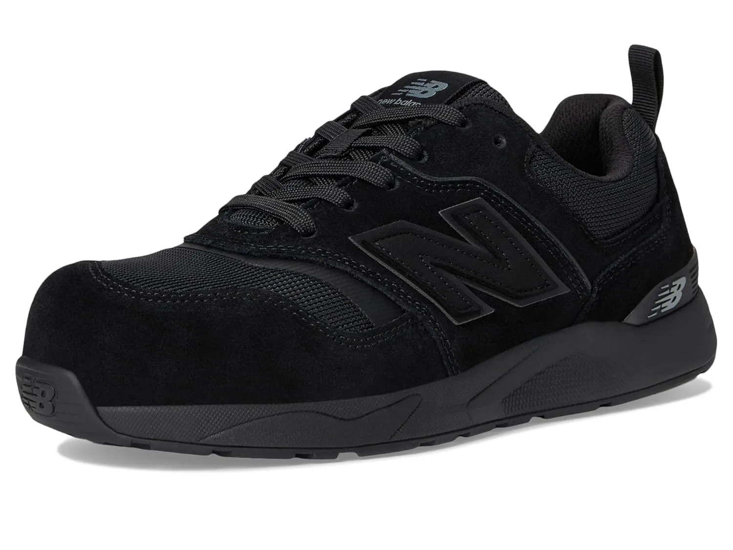 New Balance Men's Elite Lite Static Dissipative Medium Composite Toe, Industrial Work Shoe Lightweight & Slip Resistant, Black/Black, 11