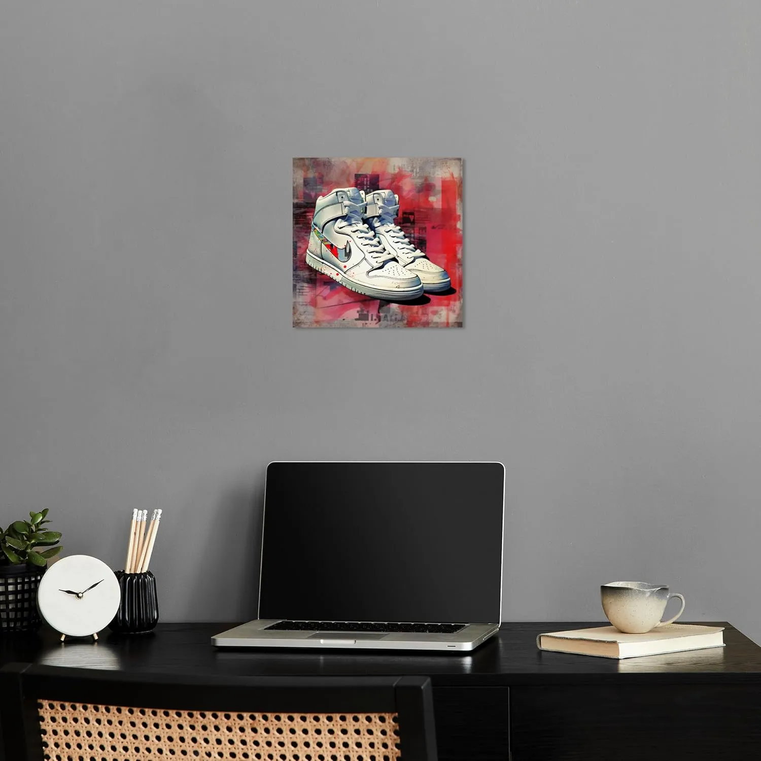 On Display Sneakers Modern Sneaker Art Prints Canvas Wall Art by Notoriart, Gallery Wrapped, 12"x12"