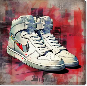 On Display Sneakers Modern Sneaker Art Prints Canvas Wall Art by Notoriart, Gallery Wrapped, 12"x12"