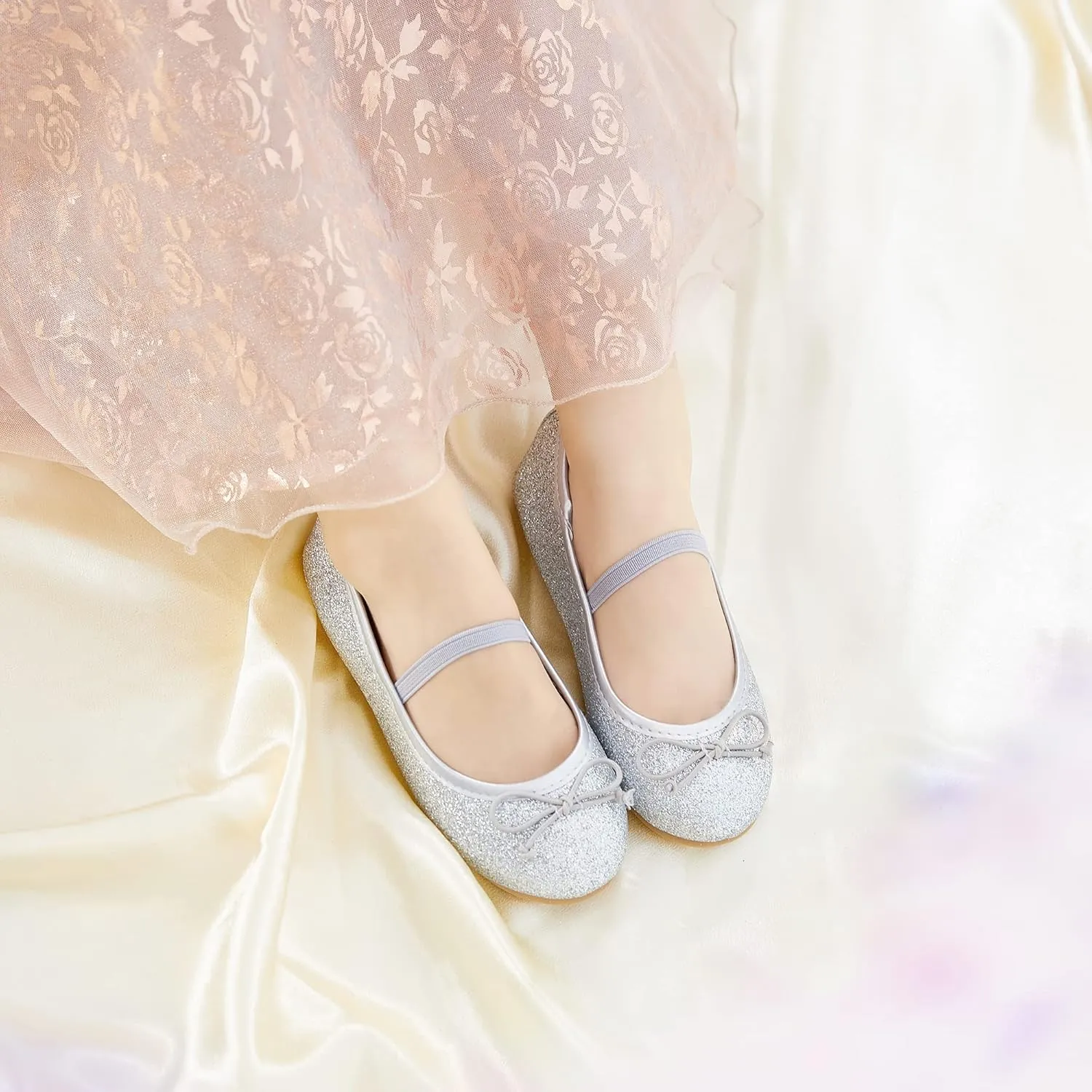 Otter MOMO Toddler Little Girls Party Dress Princess Shoes Slip On Mary Jane Ballerina Flats Shoes