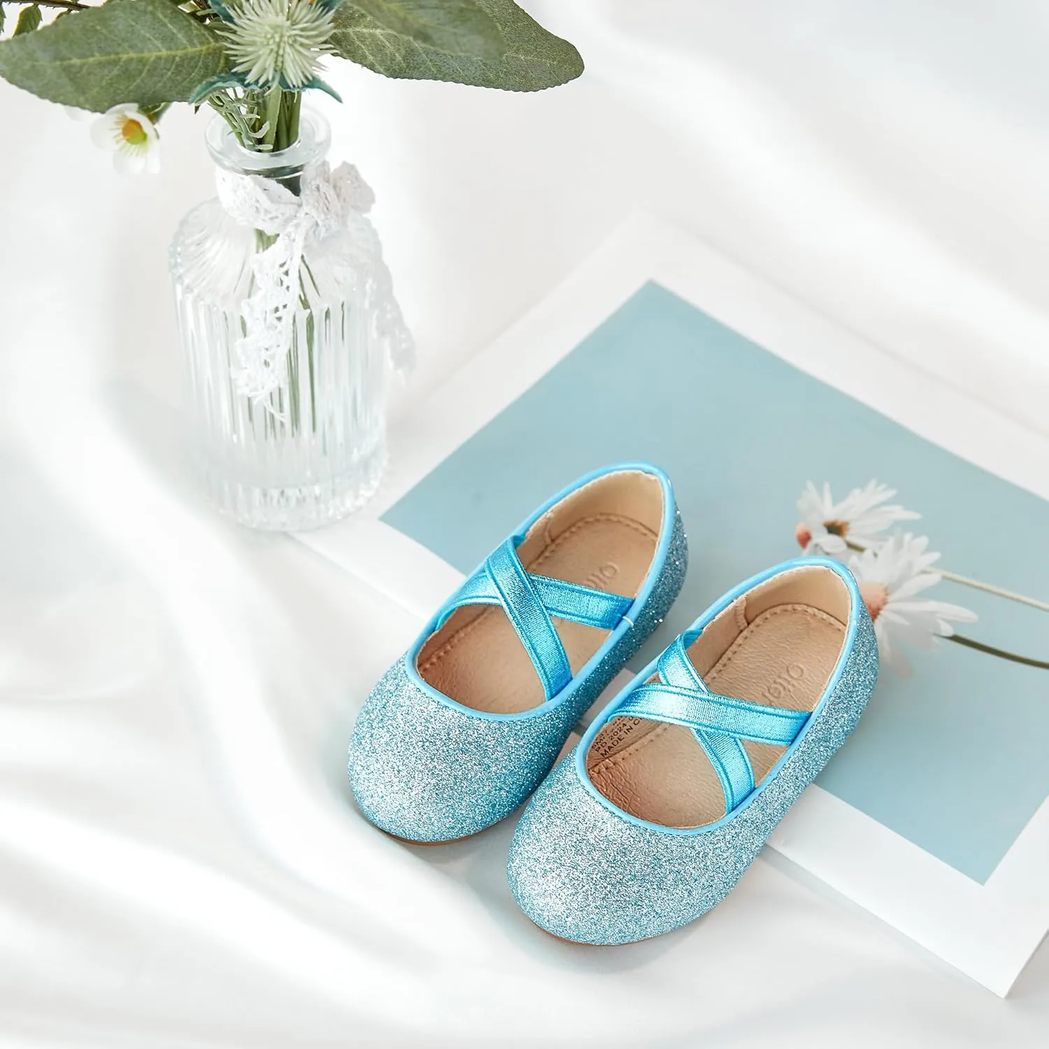 Otter MOMO Toddler Little Girls Party Dress Princess Shoes Slip On Mary Jane Ballerina Flats Shoes