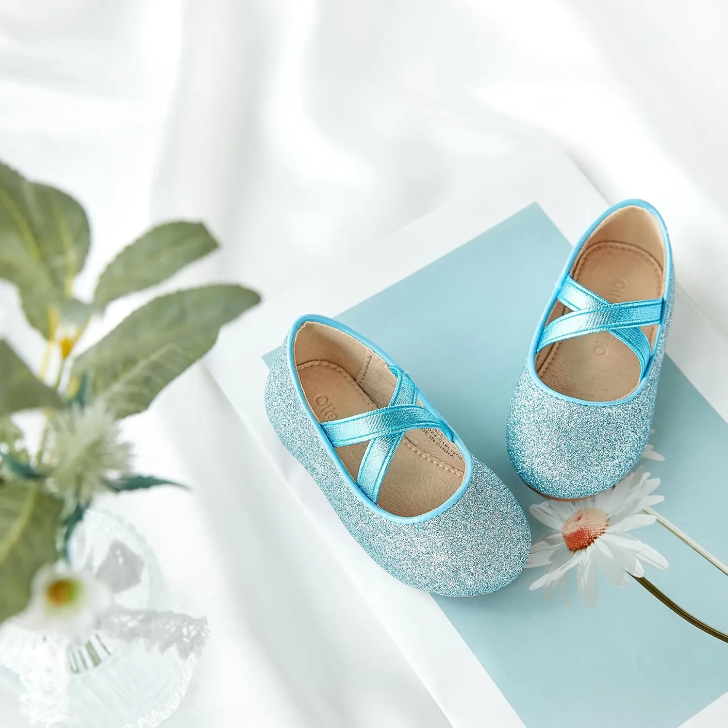 Otter MOMO Toddler Little Girls Party Dress Princess Shoes Slip On Mary Jane Ballerina Flats Shoes