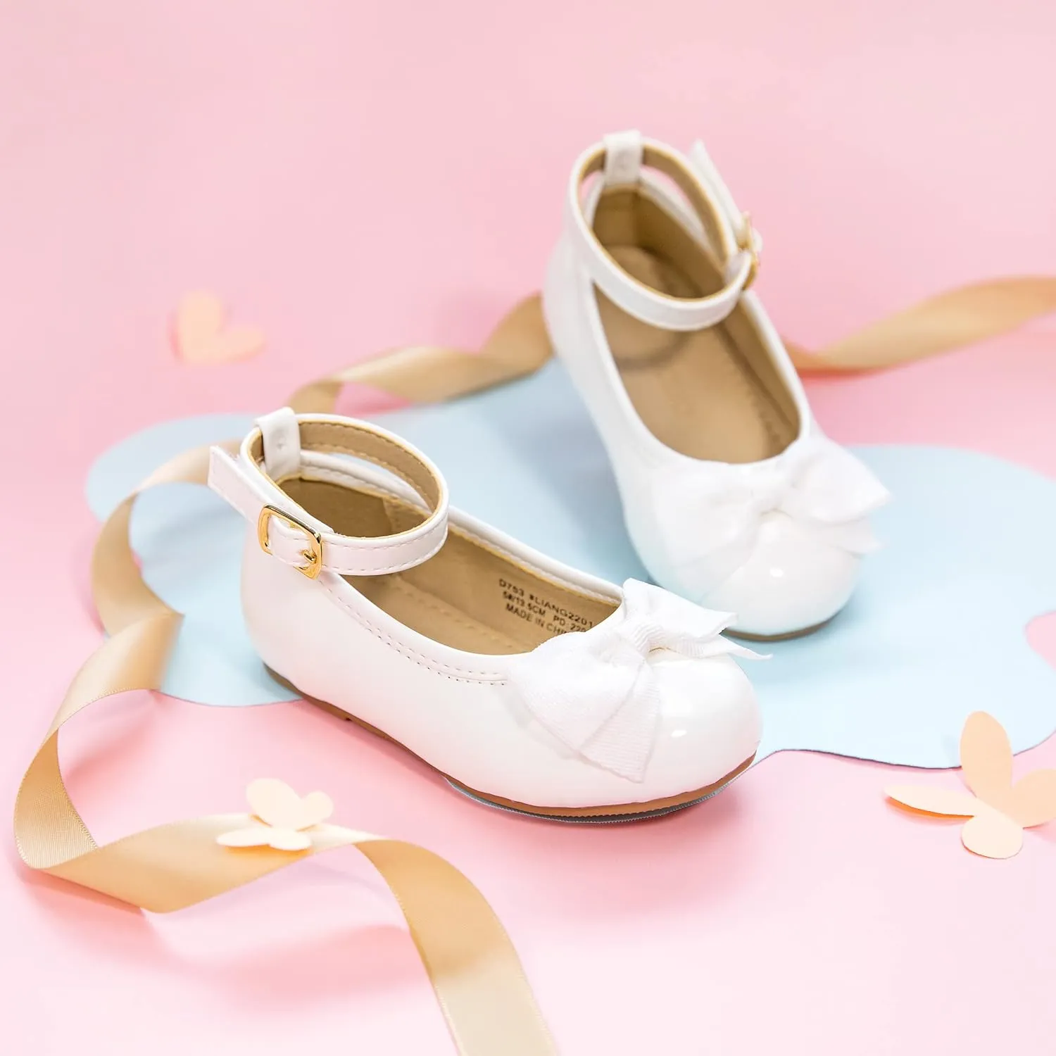 Otter MOMO Toddler/Little Girls Mary Jane Ballerina Flats Shoes Slip-on School Party Dress Shoes
