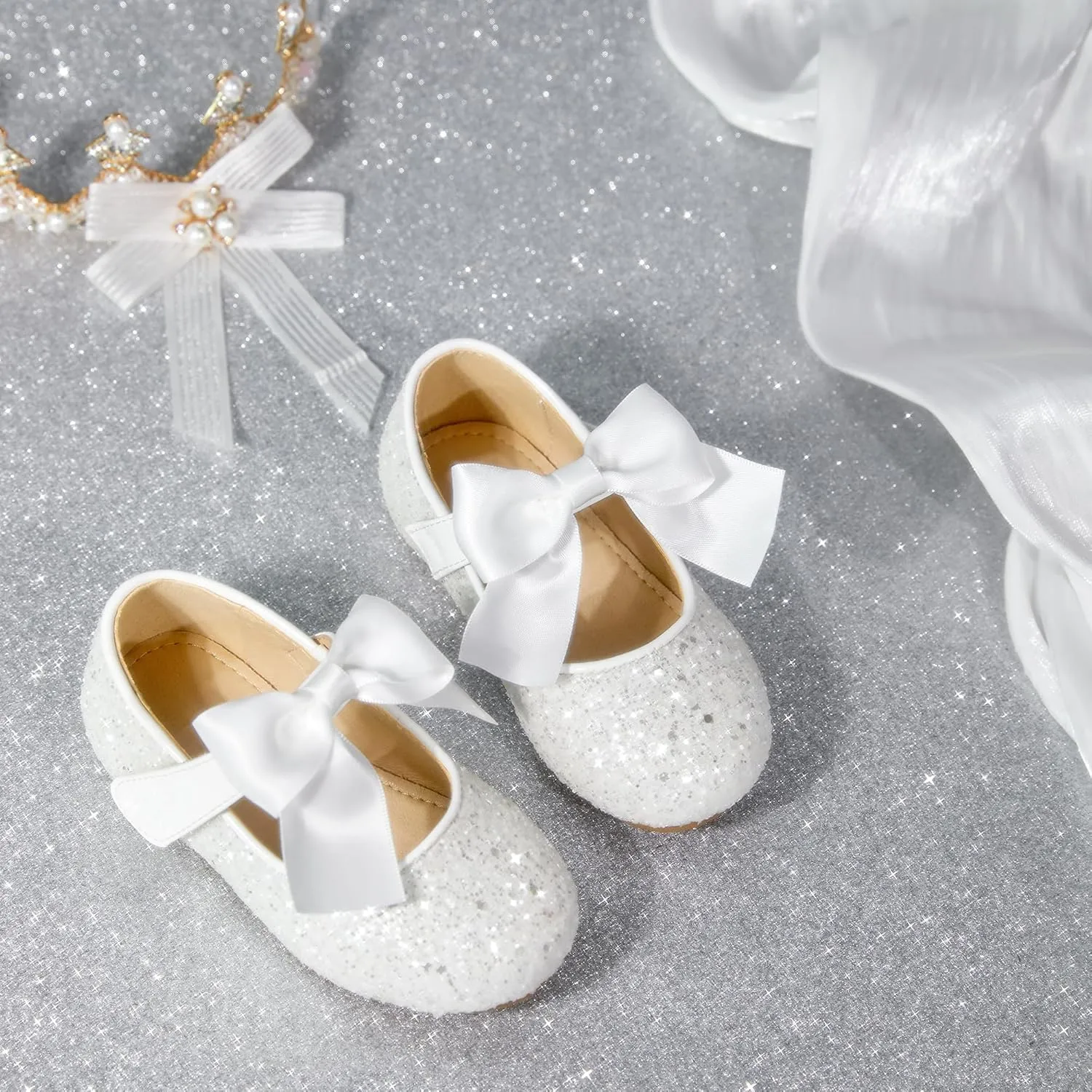 Otter MOMO Toddler/Little Girls Mary Jane Ballerina Flats Shoes Slip-on School Party Dress Shoes