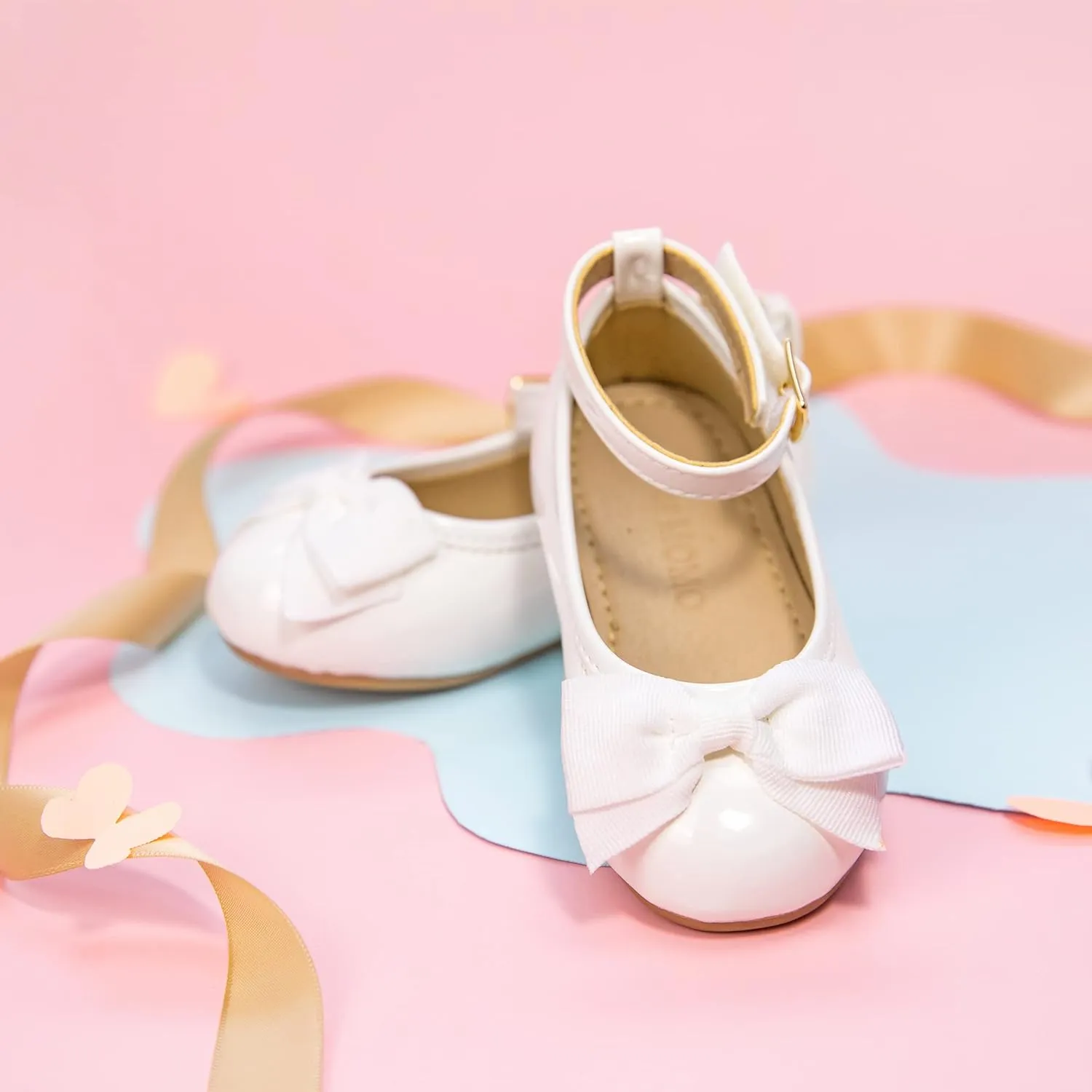 Otter MOMO Toddler/Little Girls Mary Jane Ballerina Flats Shoes Slip-on School Party Dress Shoes