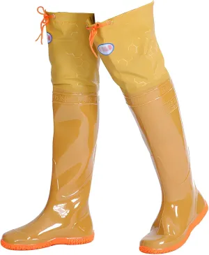 Outdoor Hip Waders for Men Women, High Knee Waterproof Fishing Boots, Wading Boots with Cleated Outsole