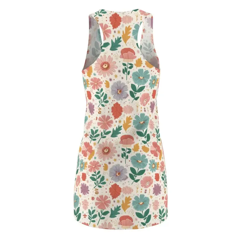 Pastel Flowers Racerback Dress for Effortless Elegance