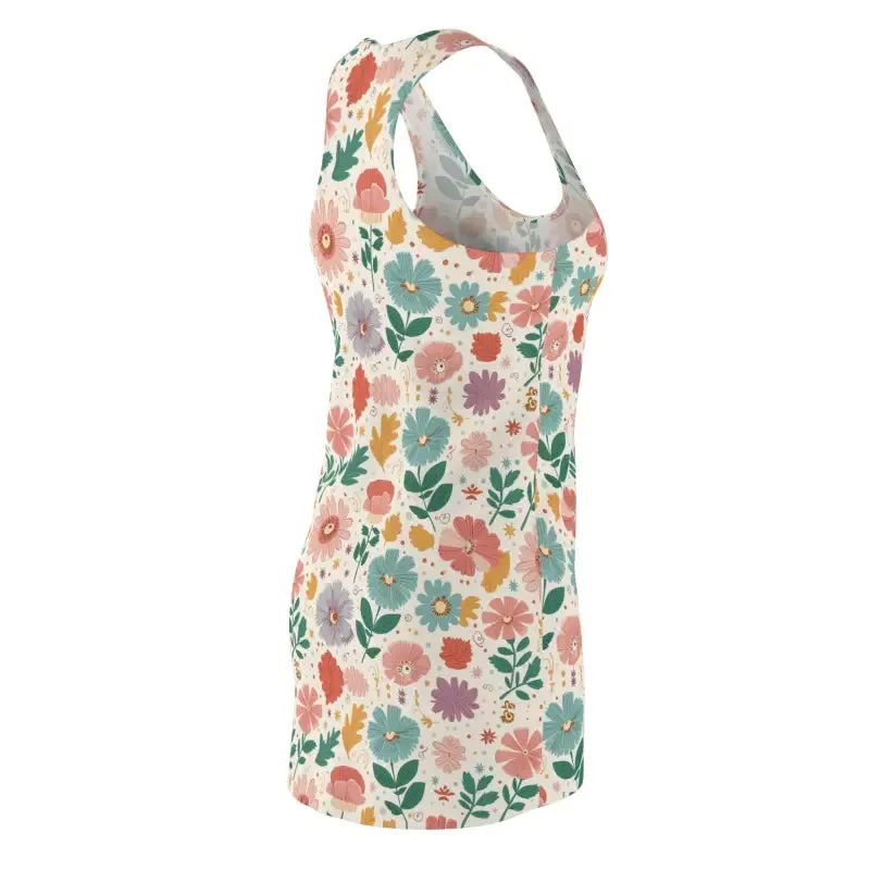 Pastel Flowers Racerback Dress for Effortless Elegance
