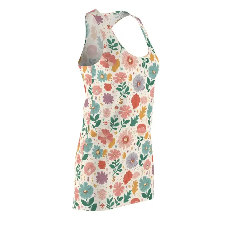 Pastel Flowers Racerback Dress for Effortless Elegance