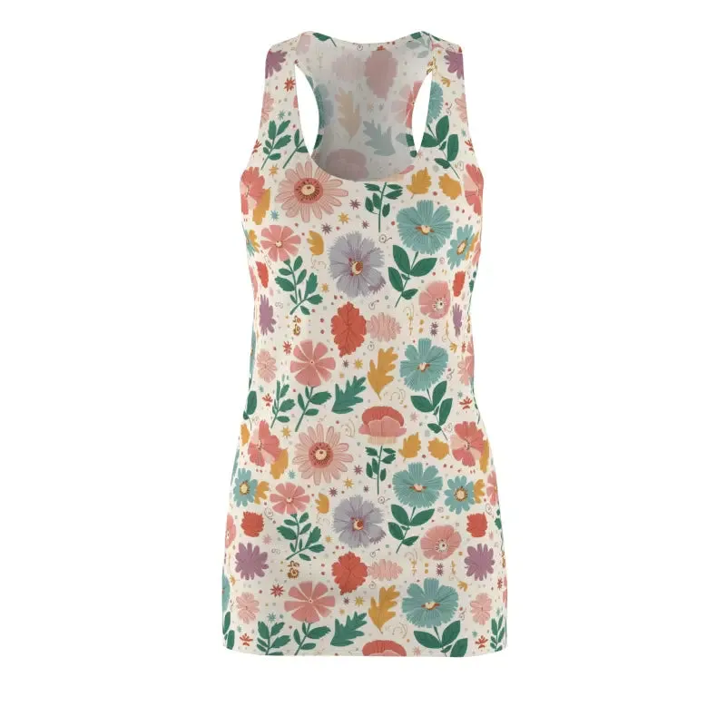 Pastel Flowers Racerback Dress for Effortless Elegance