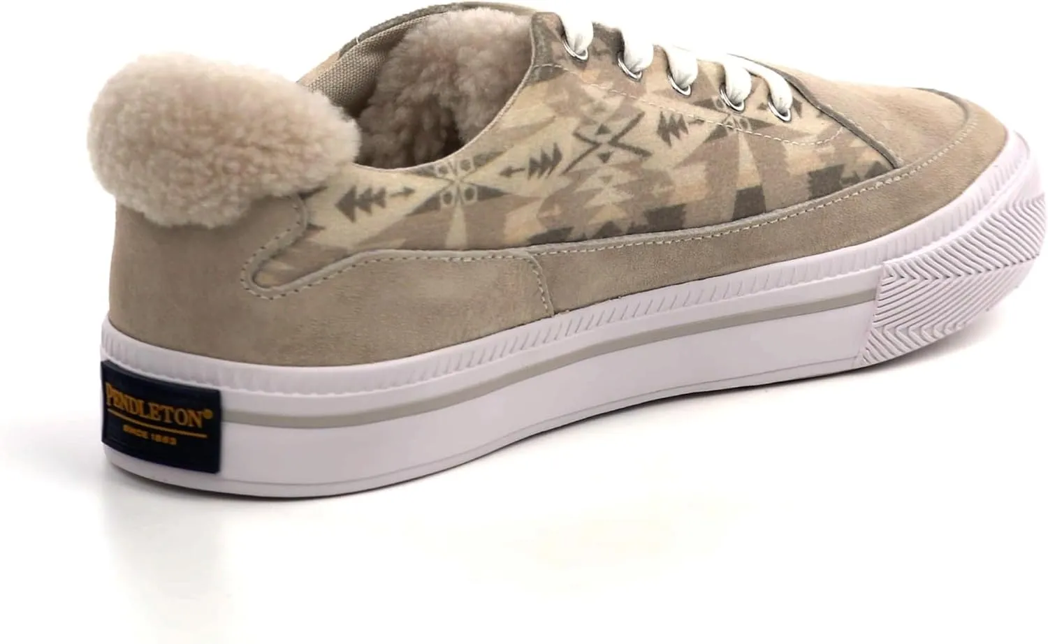 PENDLETON Women's 5 Eye Sneaker – Cozy Fleece Lining, Suede Accents, Winterized Casual Footwear