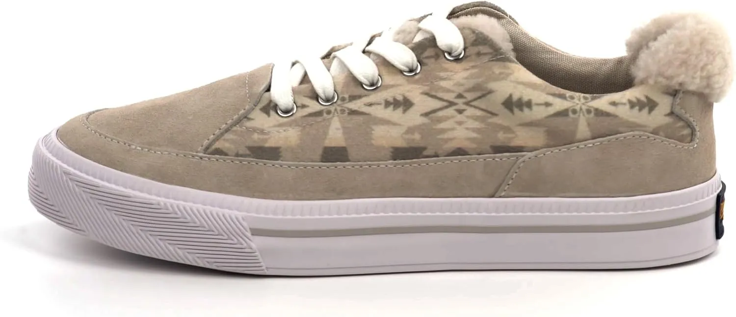 PENDLETON Women's 5 Eye Sneaker – Cozy Fleece Lining, Suede Accents, Winterized Casual Footwear