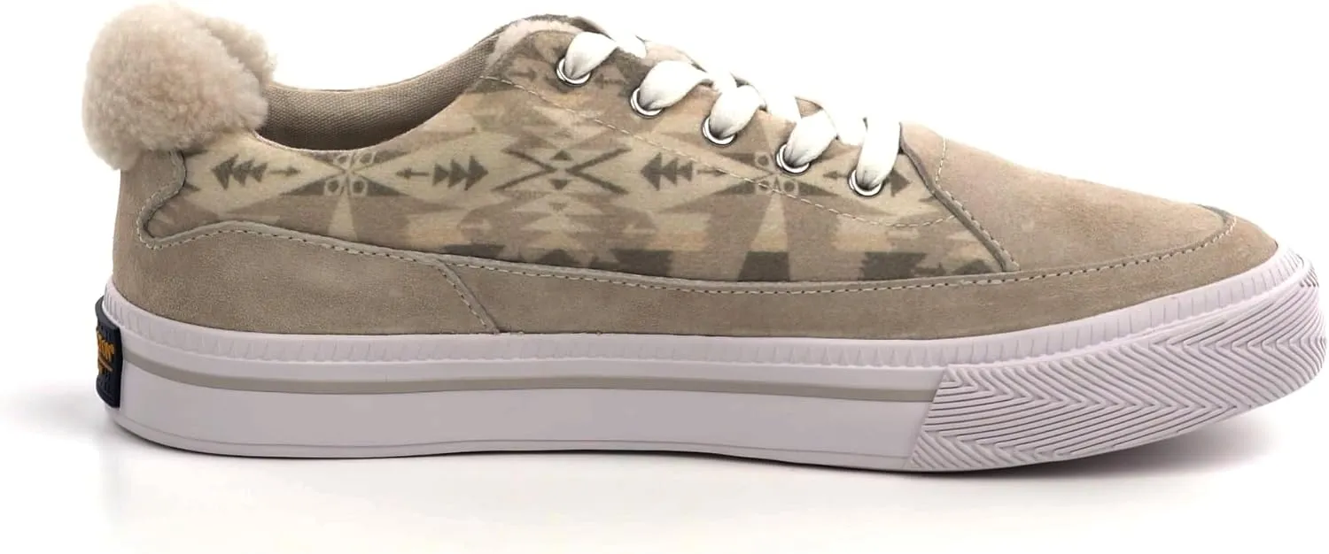 PENDLETON Women's 5 Eye Sneaker – Cozy Fleece Lining, Suede Accents, Winterized Casual Footwear