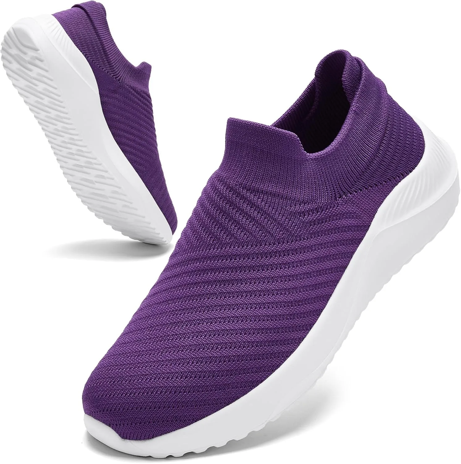 PPQ Womens Walking Shoes Slip on ，Soft Slip in Sock Sneakers for The Shoes are Very Light and Suitable for People who Walk a lot