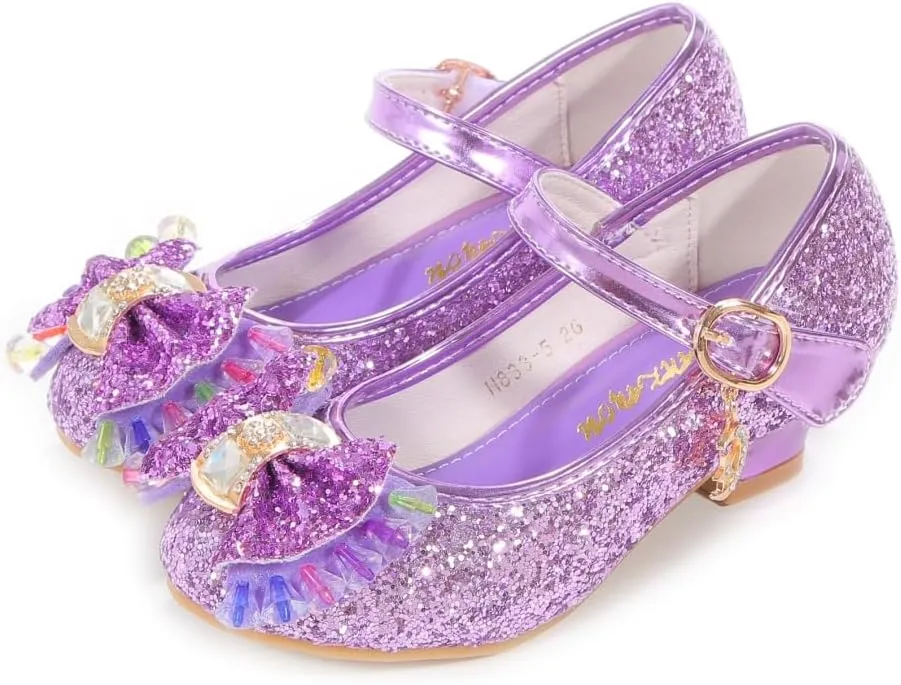 Princess Shoes for Girls, Toddler Dress Shoes with Sparkle - Comfortable & Stylish (Size 2-13)