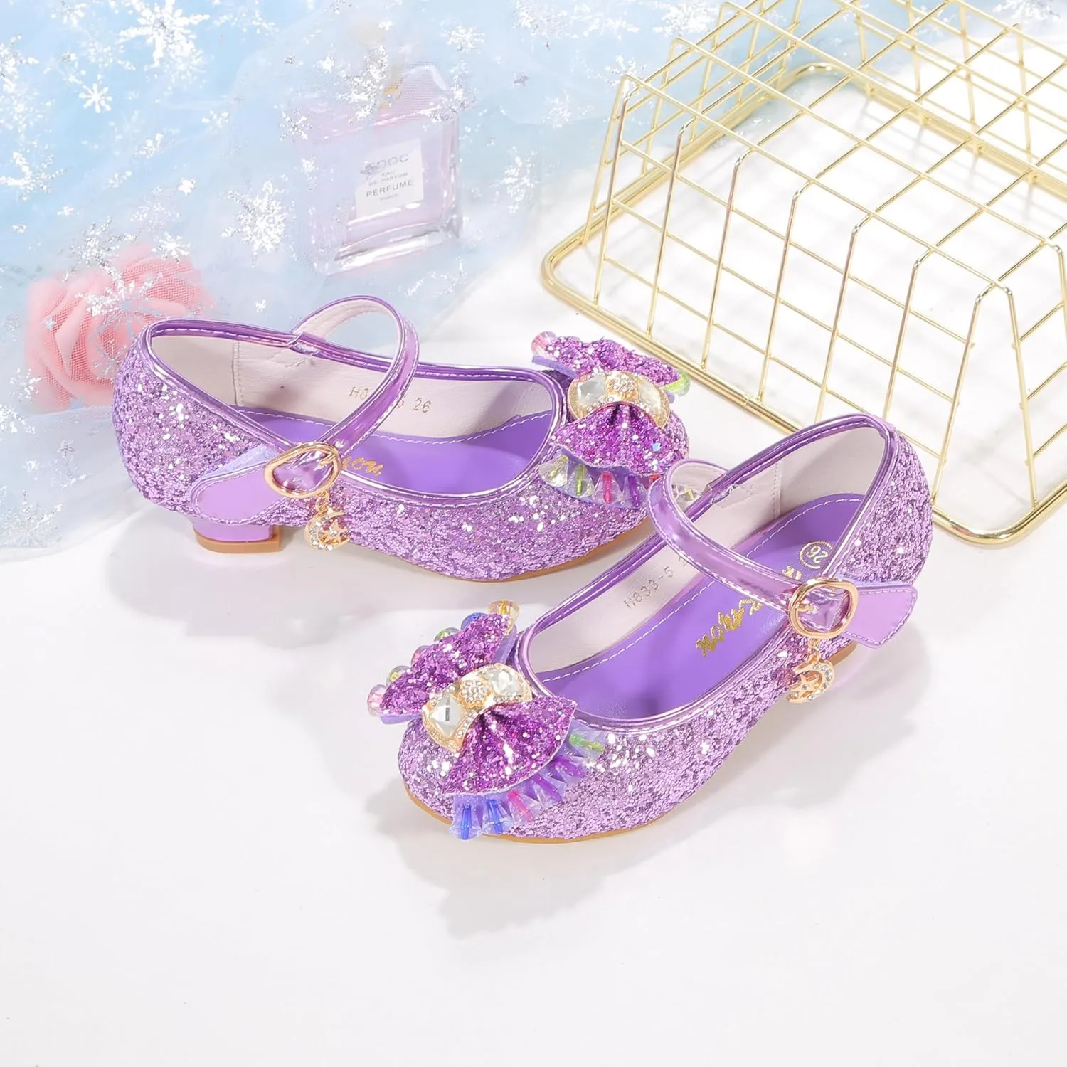 Princess Shoes for Girls, Toddler Dress Shoes with Sparkle - Comfortable & Stylish (Size 2-13)