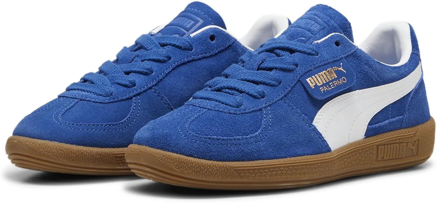 PUMA® Kids Palermo Sneakers for Kids – Leather and Suede Upper – T-Toe Construction – Rubber Outsole