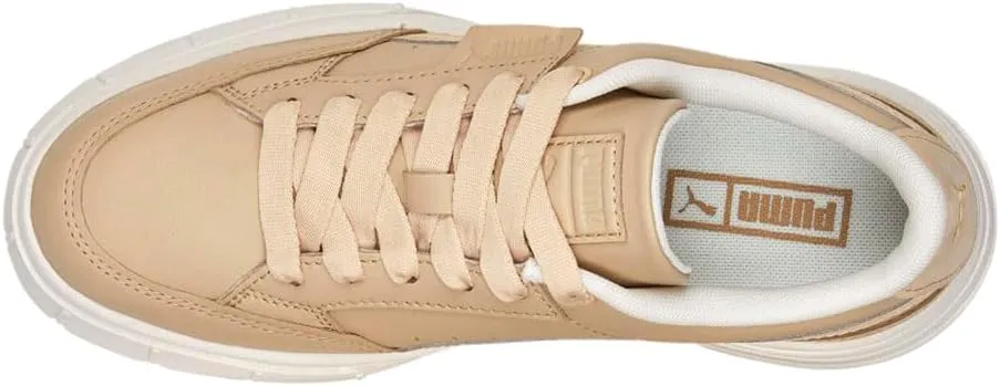 PUMA Womens Mayze Stack Soft Platform Sneakers Shoes Casual - Beige