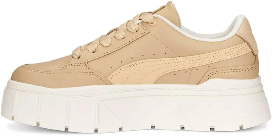 PUMA Womens Mayze Stack Soft Platform Sneakers Shoes Casual - Beige