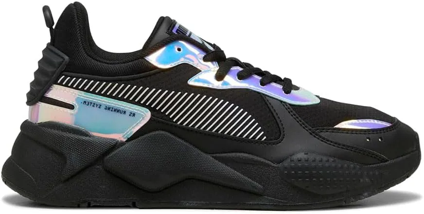 PUMA Womens Rs-X Metallic Lace Up Sneakers Shoes Casual - Black - Size 7.5 M