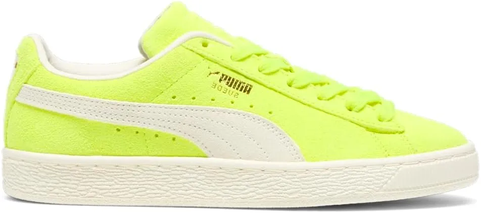 PUMA Womens Suede Neon Lace Up Sneakers Shoes Casual - Yellow - Size 5.5 M