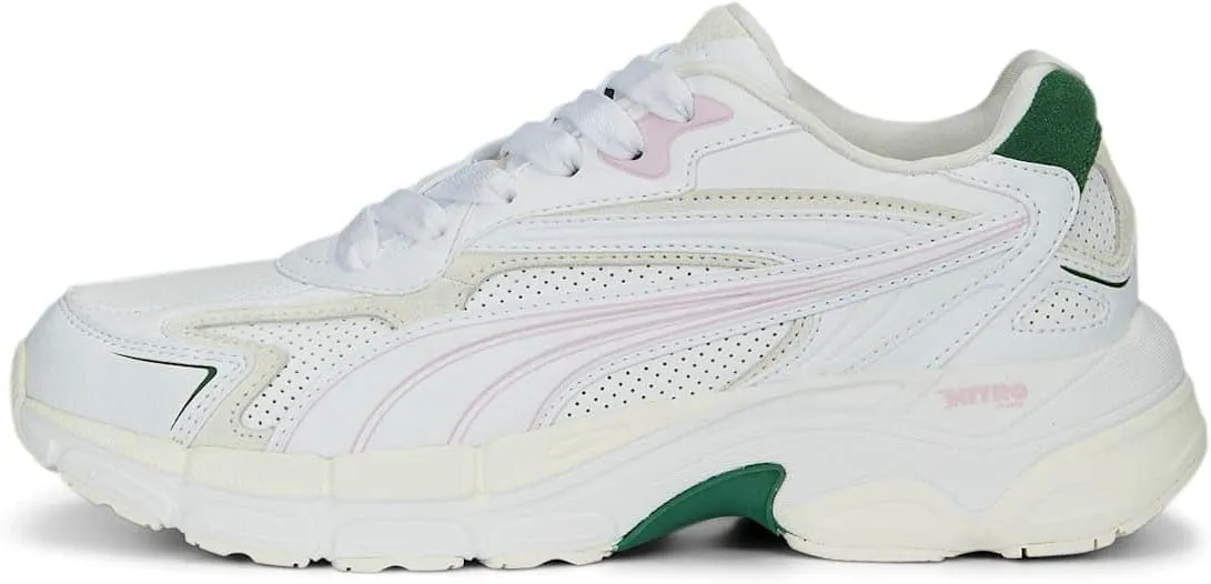 PUMA Womens Teveris Nitro Preppy Lace Up Sneakers Shoes Casual - White - Size 6.5 M
